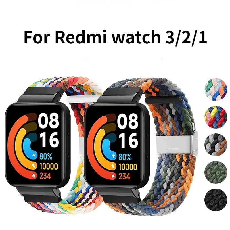 

Нейлоновый ремешок для Redmi Watch 2 Band с металлической защитой, спортивный браслет-бампер для Redmi Watch 3 correa