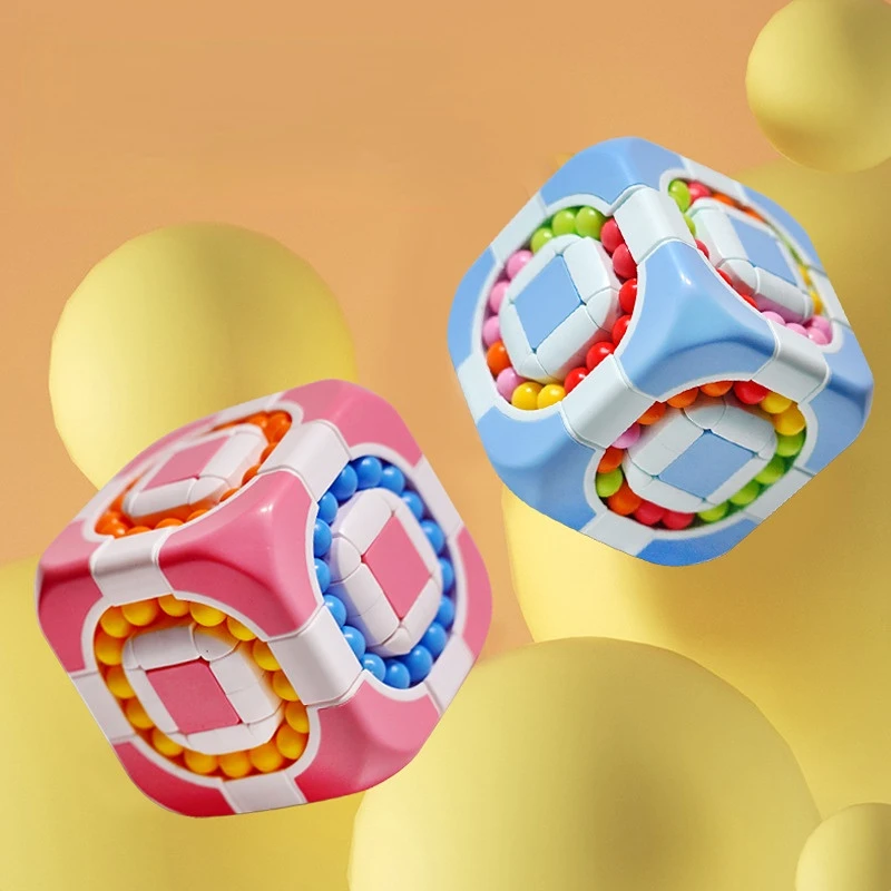 

Новинка 3 × 3 волшебный куб пазл на кончик пальца волшебный шар с вращающимся рельефным шариком детская головоломка игрушка для декомпрессии