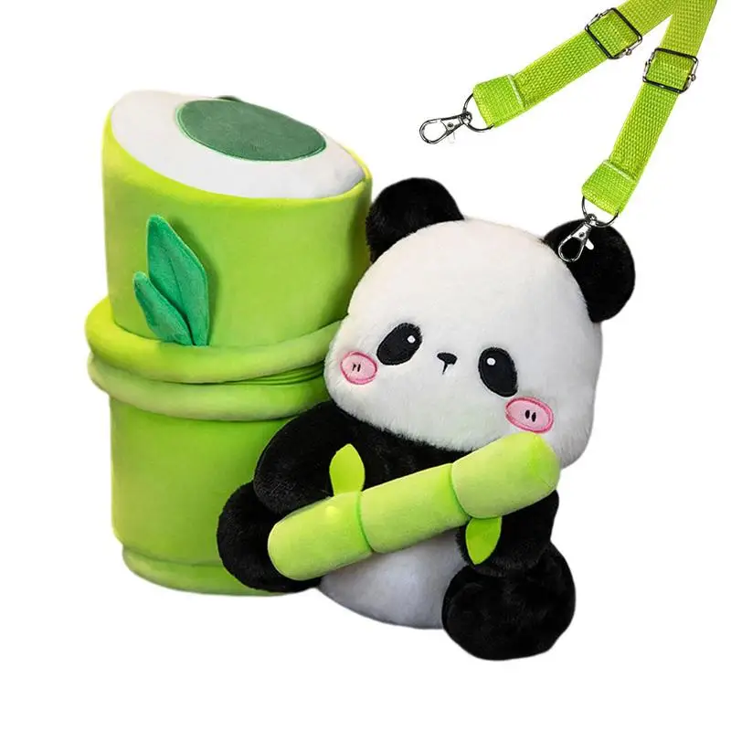 

Panda Plush Stuffed Animal Creative Funny Panda With Bamboos Soft And Vivid Plush Toy Educational Cute Panda Hiding In Bamboos