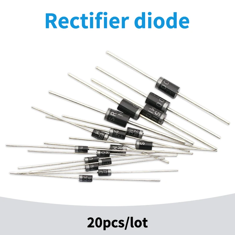 Комплект выпрямительных диодов 1N5404/1N5408/SB560/SR5100/HER302 RU4A/HER308/FR307/10A10/6A10 20 шт. - | Отзывы и видеообзор