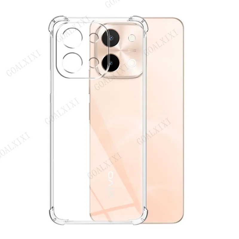 Фото Для Vivo Y28 4G Чехол V2352 Прозрачный противоударный силиконовый мягкий чехол для телефона Vovo Y36i Y36 i 5G Y28 Y 28 VivoY28 Защитная задняя крышка №4