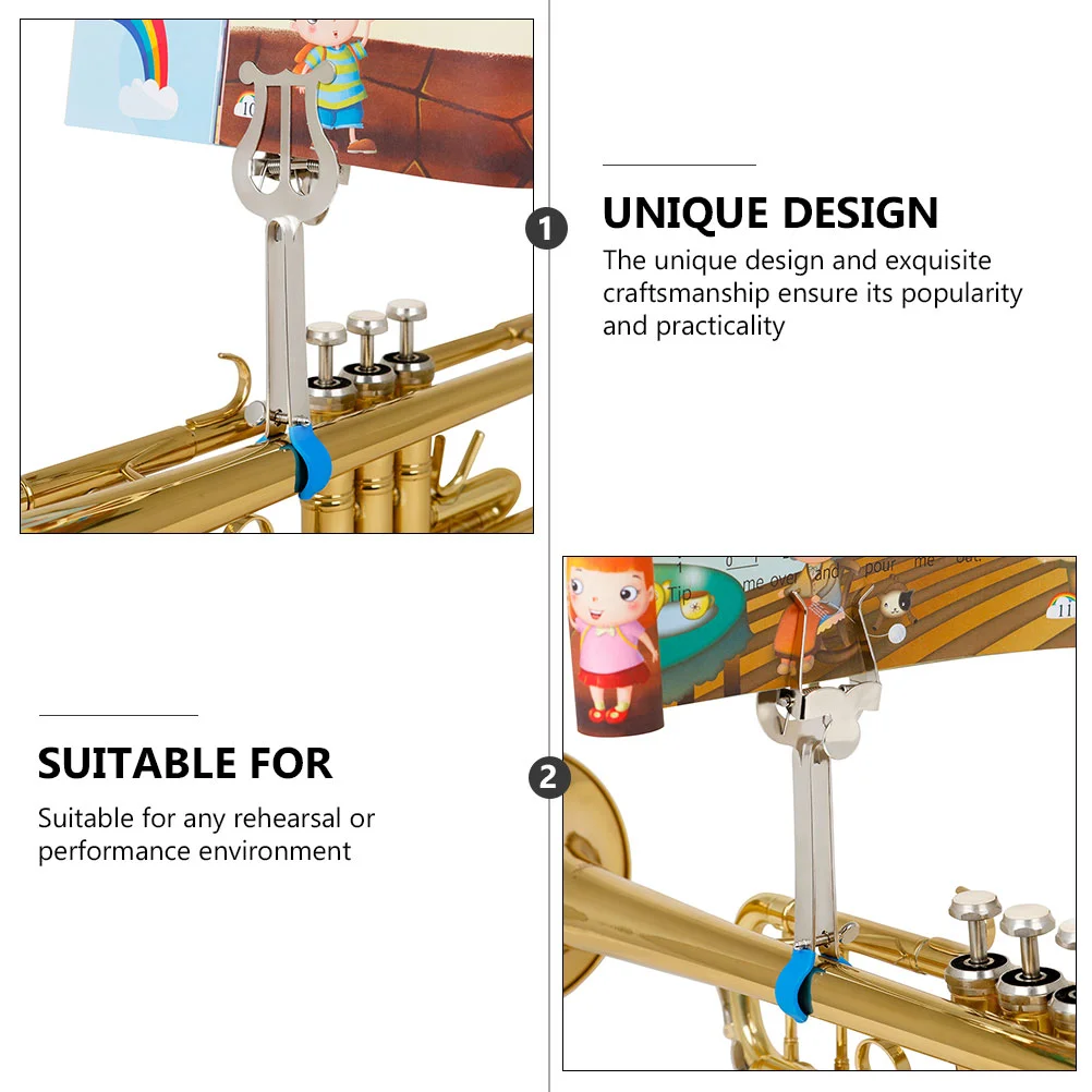 Мини-саксофон маршевая пюпитр бас-кларнет портативная папка для нот серебряное