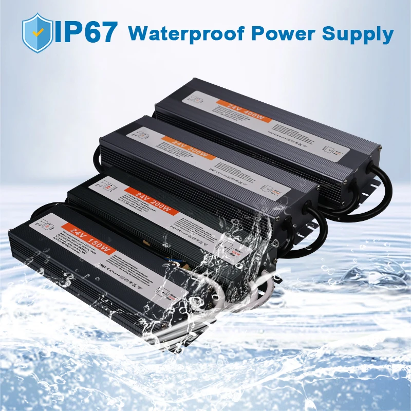 

Waterproof LED Power Supply DC 12V 24V LED Driver 30W 60W 100W 150W 200W 300W 400W Lighting Transformers For LED Strip Lights