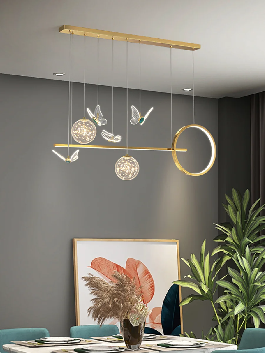 

Современная Люстра для ресторана, Современная Минималистичная креативная люстра с бабочкой, длисветильник офисная настольная лампа