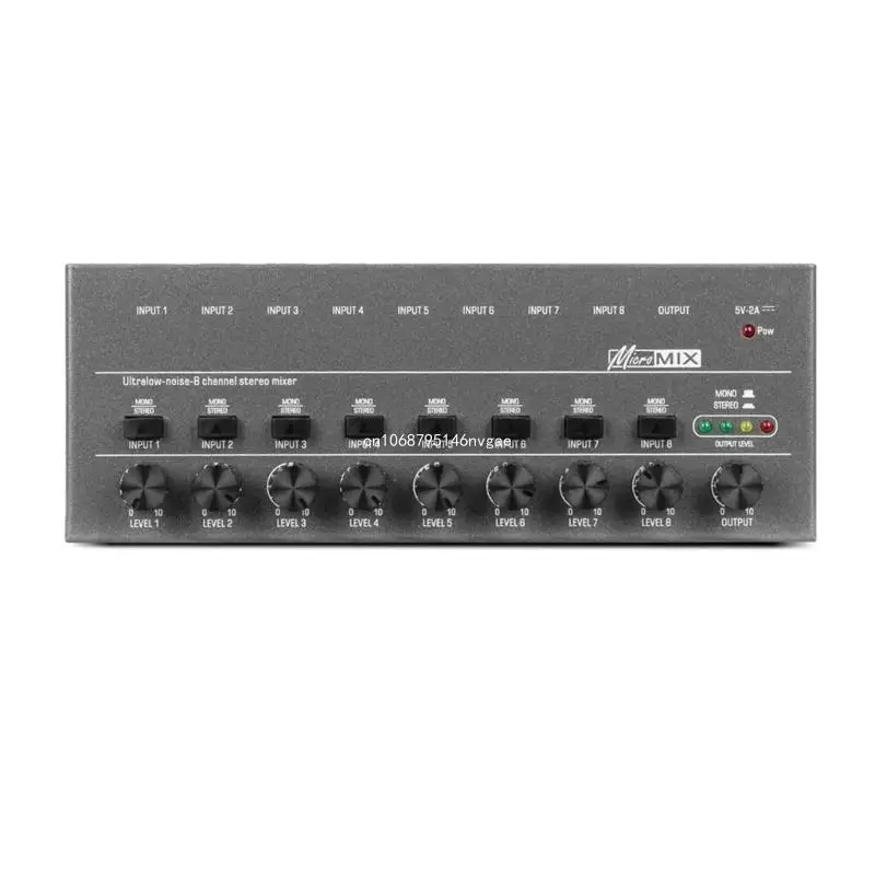 

Ultra-Low-Noise 8-Channel Line Mixer Mini Mixer Type-C Powered Mixer New Dropship