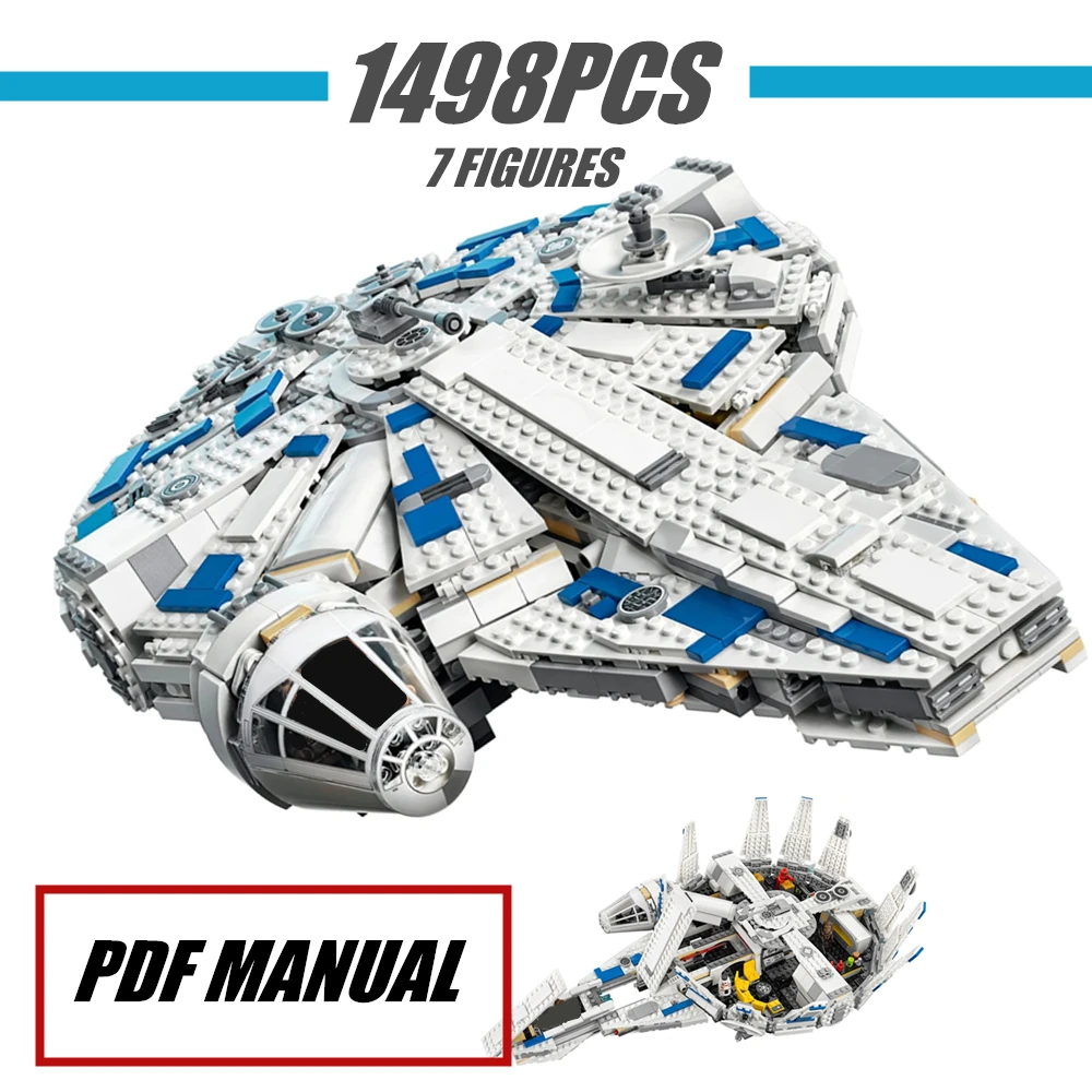 

FIT 75212 1498PCS Star Space Wars Kessel Run Millennium Falcon Ship Fighter Figures Building Block Brick Gift Kid Boys Toy set