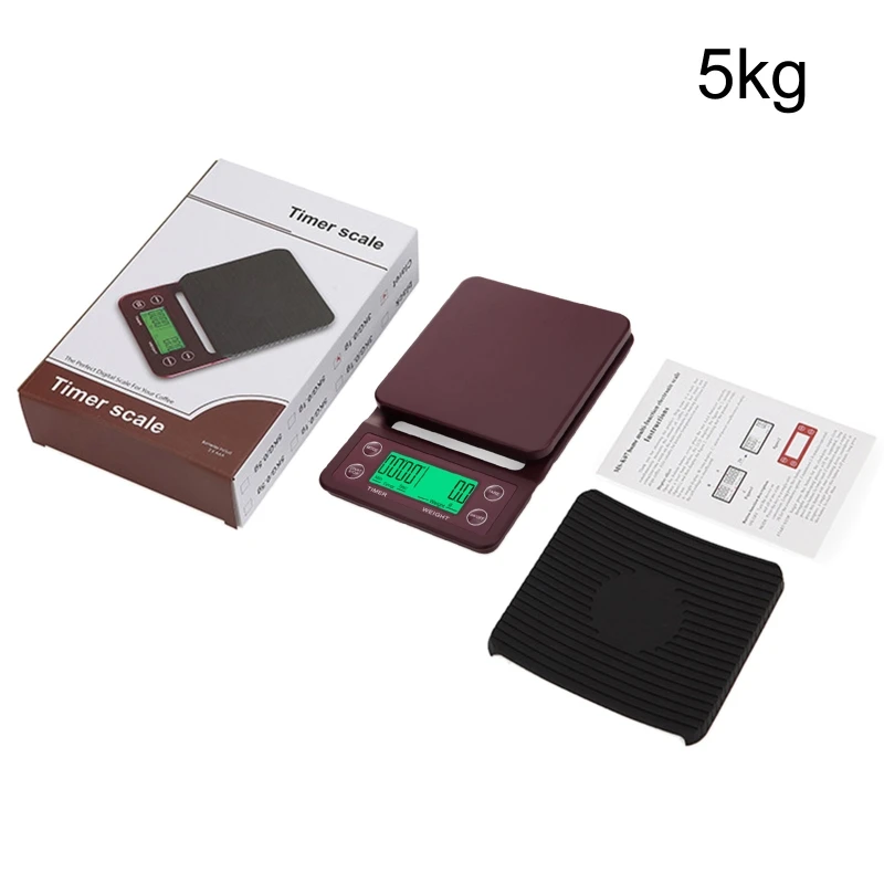 Scale with Timer Pour Over Coffee Scale Timer Espresso Scale Small Coffee Scale Kitchen Scale for Baking Cooking ABS