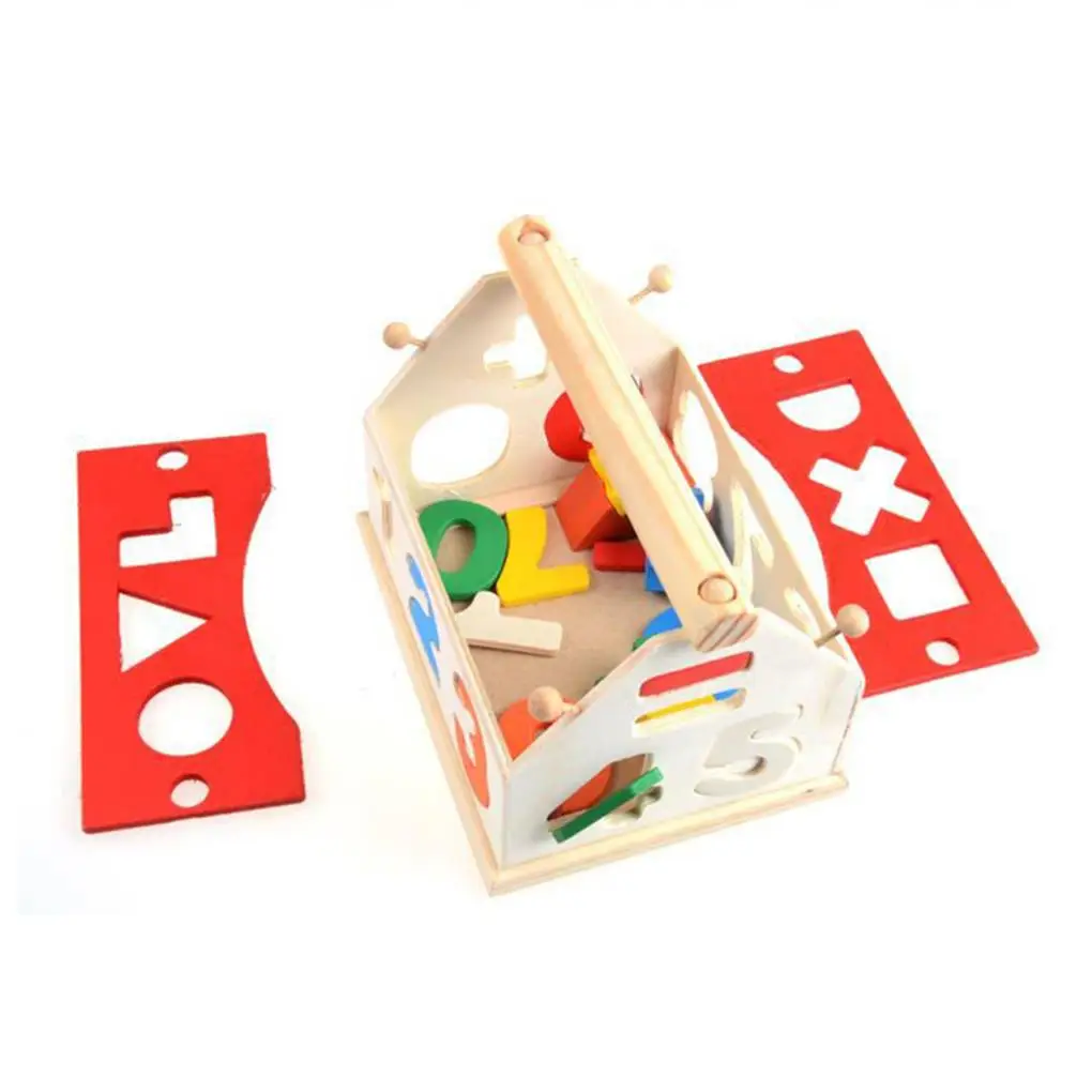 

Kids House Wooden Building Block Toy Kids Educational Learning Numbers Multicolor Blocks Toy