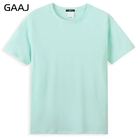 Мужская футболка GAAJ из 100% хлопка 180 г, футболка с коротким рукавом в стиле хип-хоп, забавная брендовая одежда, уличная одежда, мужская футболка с круглым вырезом B8KO8 #