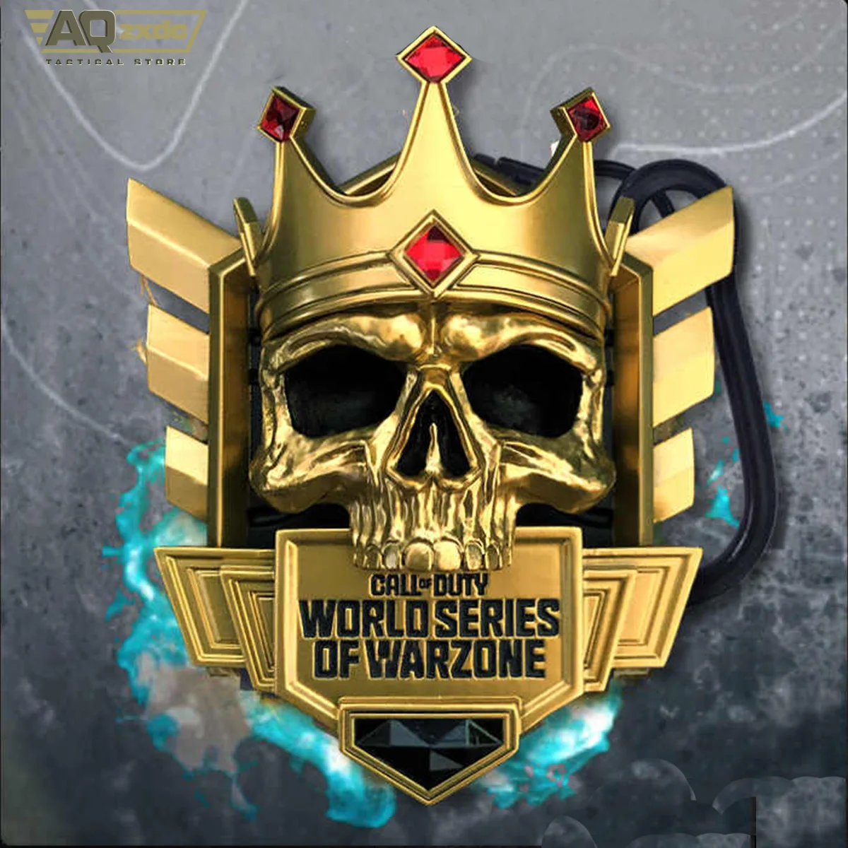 Фото AQzxdc Crown Skull Oendant MW 2 Call of Duty COD Black Ops 6 Season Rank TOP250 Модель черепа Короны Периферийный магнитный кулон №2