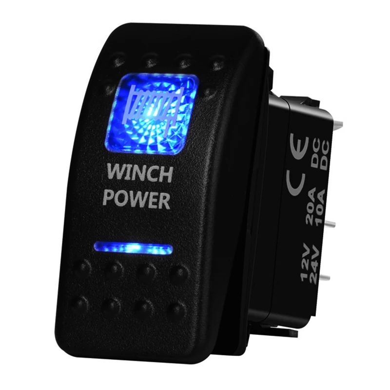 

Синяя светодиодная Лебедка 12 В/24 В, кулисный переключатель питания, переключатель SPST 5P ВКЛ./ВЫКЛ. Для автомобиля, морской лодки IP66, NARVA Carling, автозапчасти в стиле ARB