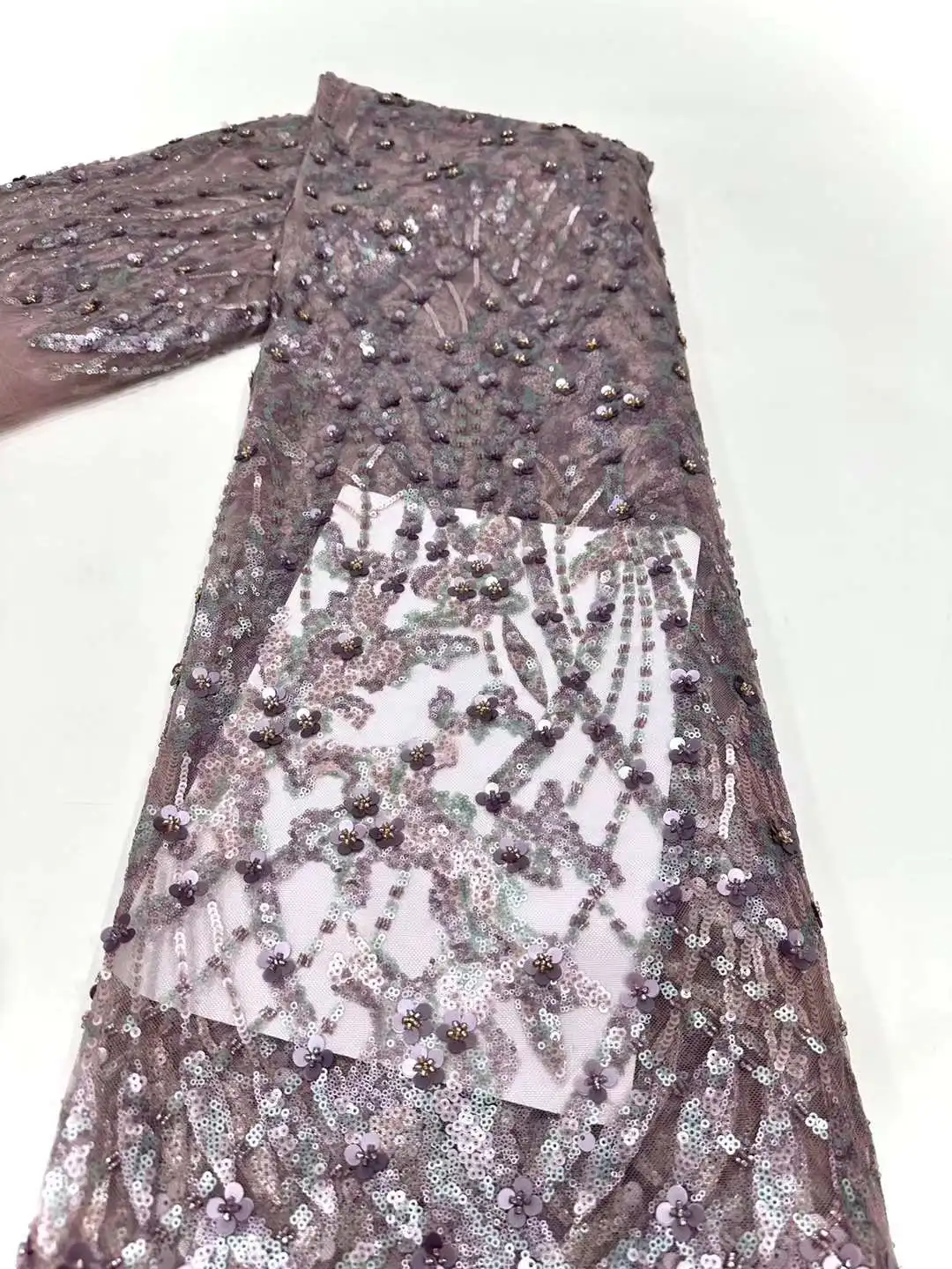 Новейшая Роскошная Элегантная вышивка тяжелая кружевная ткань для жениха