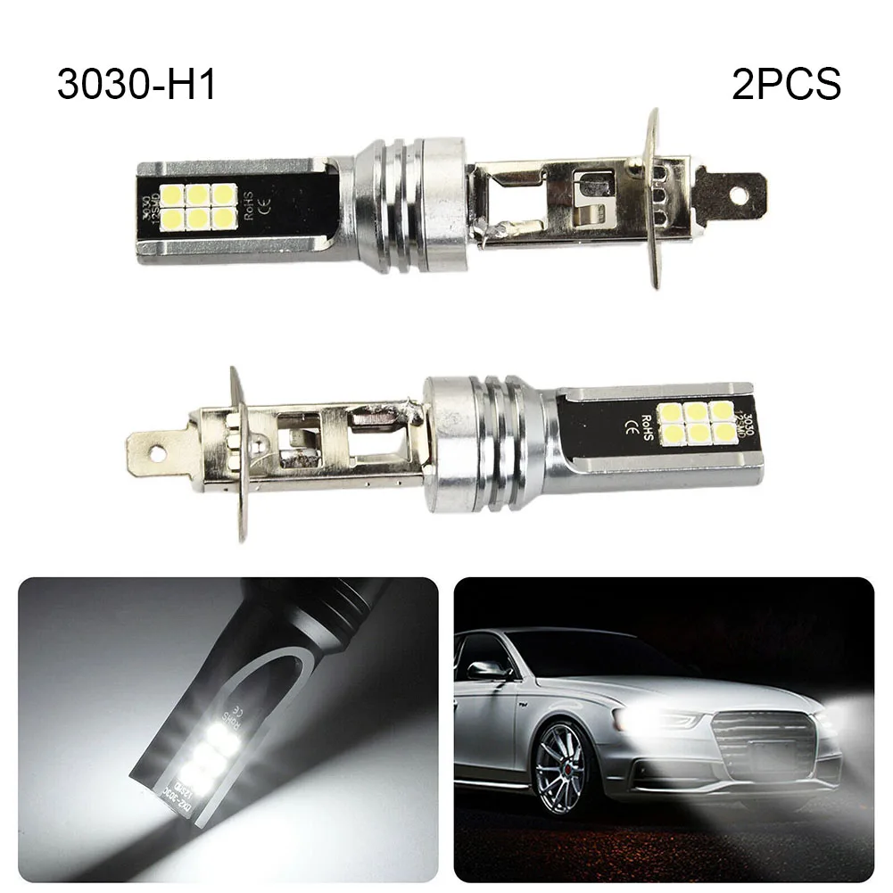 

2pcs H1 LED Bulbs Headlight DC 9V-32V 6000K High Power Turn Signal Car Interior Map Dome Lights Parking Light Auto Signal Lamp