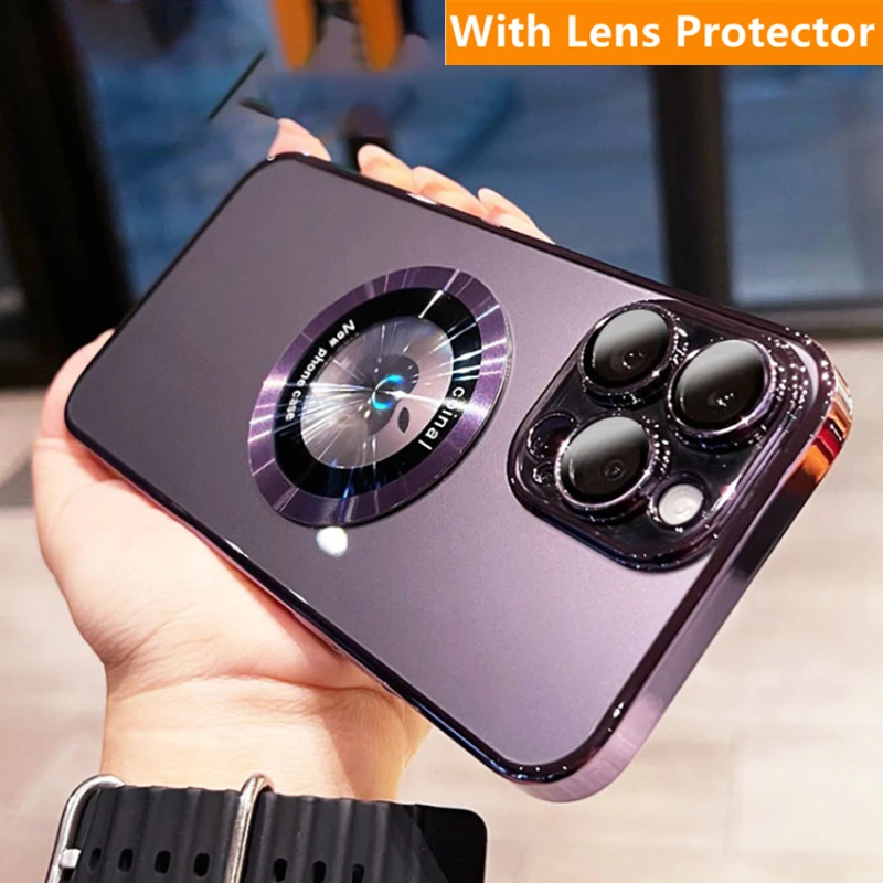 Модный магнитный беспроводной зарядный чехол Magsafe для iPhone 14 13 12 11 Pro Max Plus, мягкий чехол с камерой Модный магнитный беспроводной зарядный чехол Magsafe для iPhone 14 13 12 11 Pro Max Plus, мягкий чехол с камерой