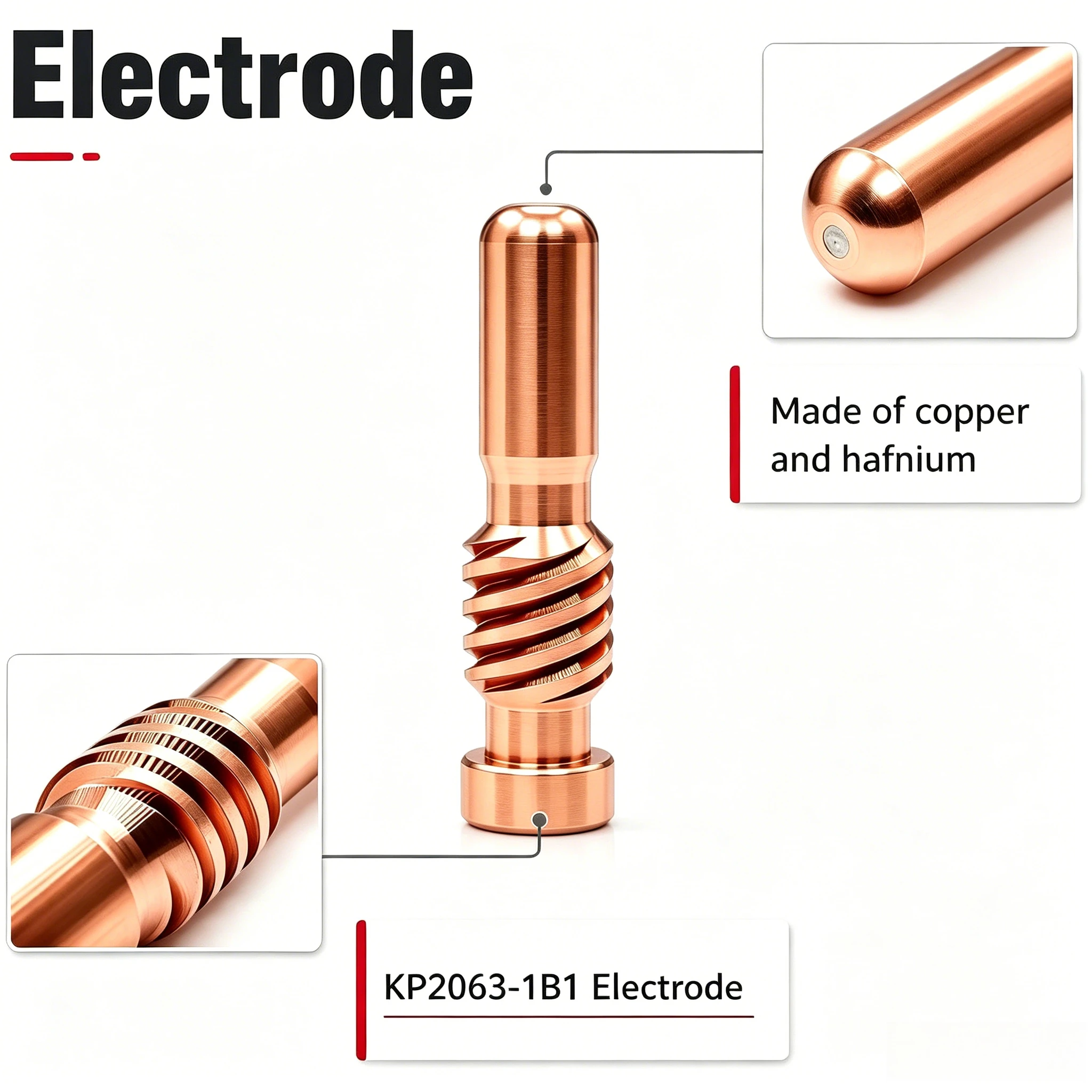 22 шт. (22PCS) сопла KP2062-2B1, электроды KP2063-1B1, защитные экраны KP2065-1, 55А, запчасти для плазменных резаков PCT-55, PCT-80 (art.: 3920dbb05fc37) - 3920dbb05fc37