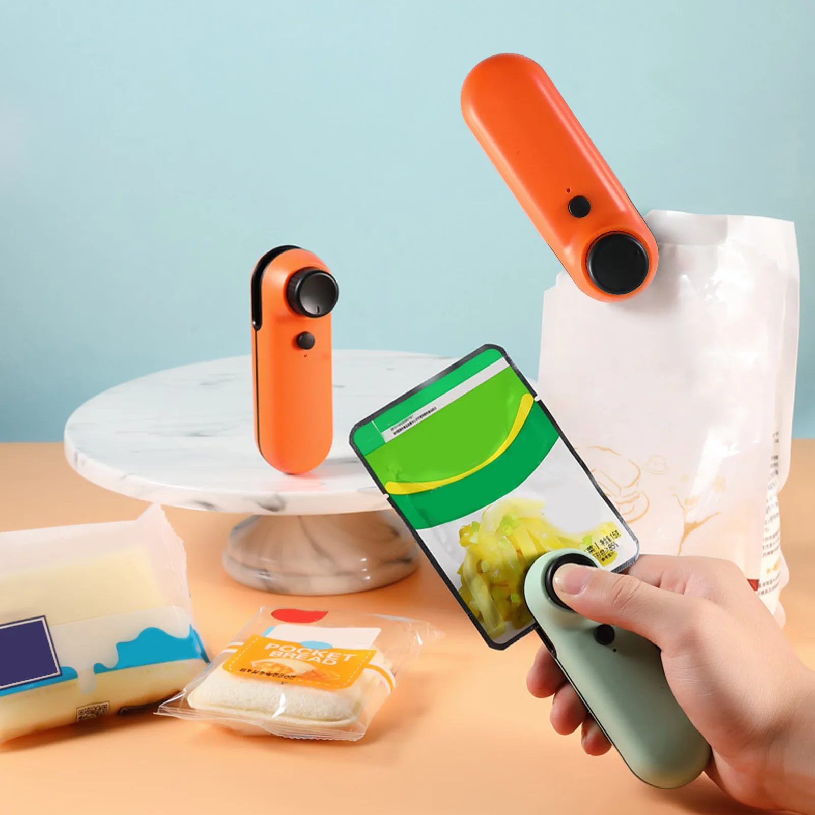 

USB Charging Sealer Mini Bag Sealer Handheld Bag Sealer Bag Sealer Machine 2 In 1 Heat Sealer And Cutter For PP Bags Mylar Bags