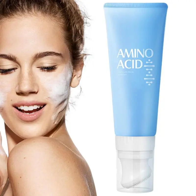 

Amino Acid Cleanser Hydrating Gentle Face Cleanser With Brush Head 120g Daily Foaming Facial Cleanser For Sensitive Skin