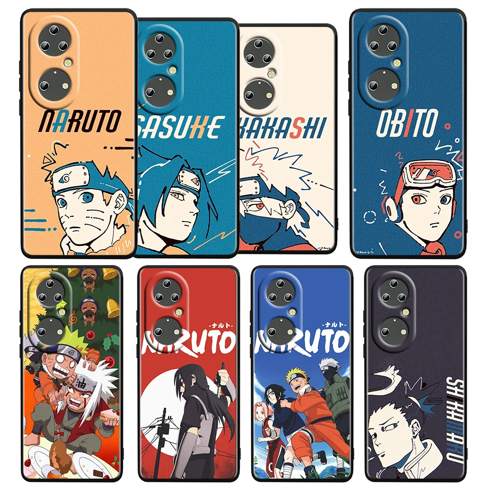 

Anime Naruto Cute Boy Cartoon For Huawei P50 P20 P30 P40 5G P10 Pro Lite E Plus P9 Lite Mini Silicone Soft Black Phone Case Capa