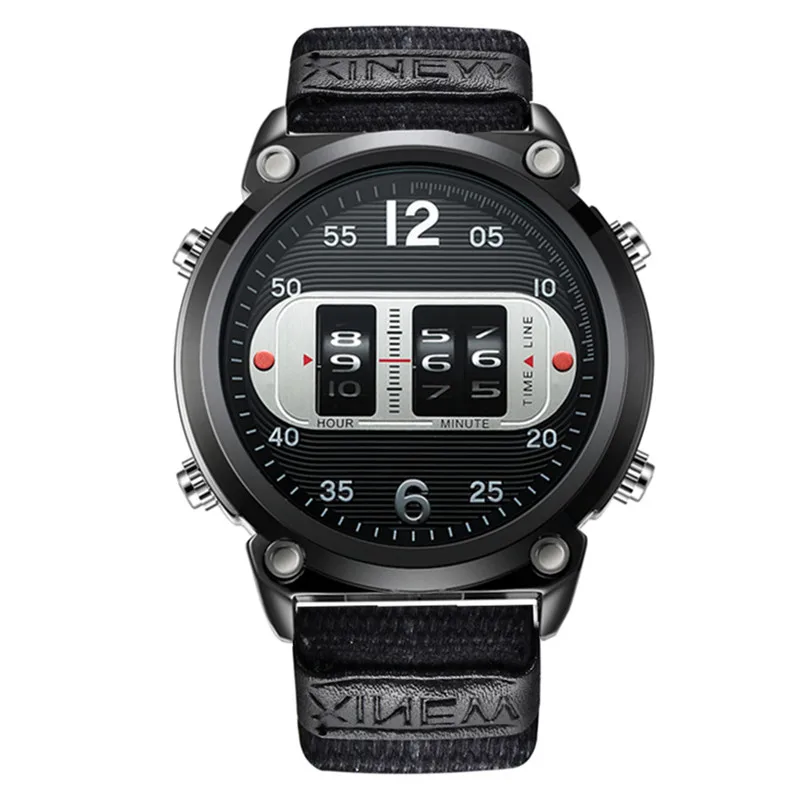 Уникальные дизайнерские часы для мужчин модный повседневный нейлоновый ремешок