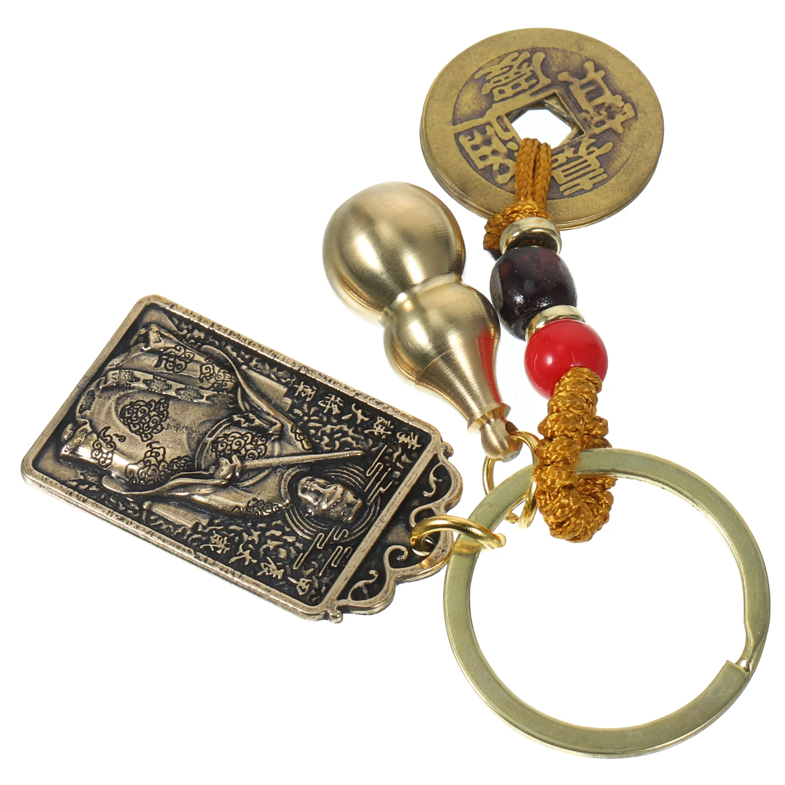 

Chinese Amulet Cards Keychain Tai Sui Pendants Fengshui 2022 Metal Token Tags Decorations