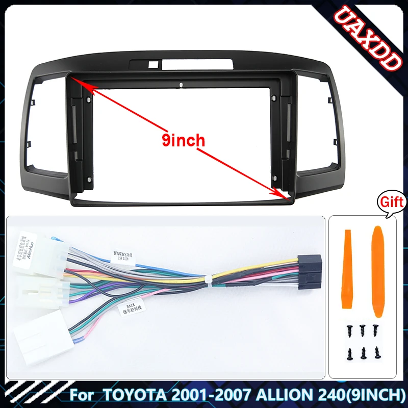 

9-дюймовый автомобильный dvd-радиоприемник для TOYOTA 2001-2007, проигрыватель мультимедийных видео-и видеопроигрывателей на платформе Android с рамкой