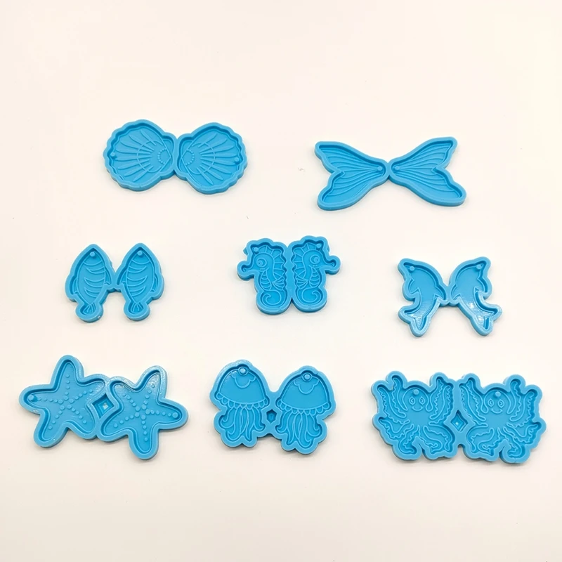 

Серия «Ги» для океан, комбинированная форма для сережек, форма для ювелирных изделий из эпоксидной смолы, форма для отливки подвесок из смолы, подходит для рукоделия