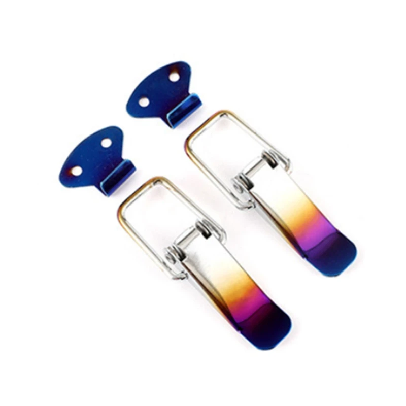 

Auto Bumper Clip Hasps Universal Car Hook Lock Clip Quick Release Blue Carbon Fiber Multicolor Modifications