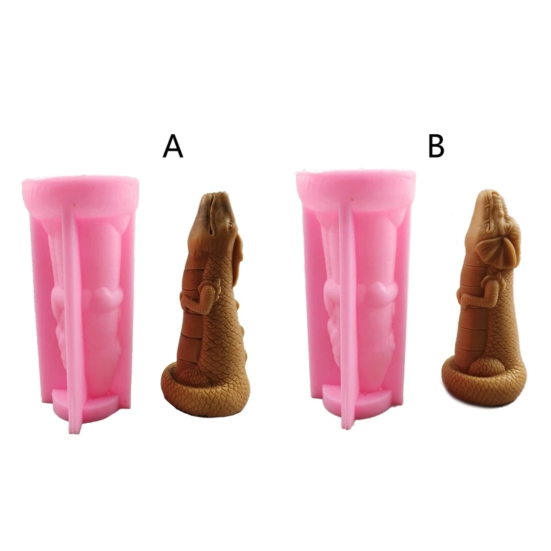

Nice 3D Dragon Head Candle Epoxy Silicone Mould DIY Aromatherapy Candle Resin Molds Desktop Ornament for Home Shop Decor