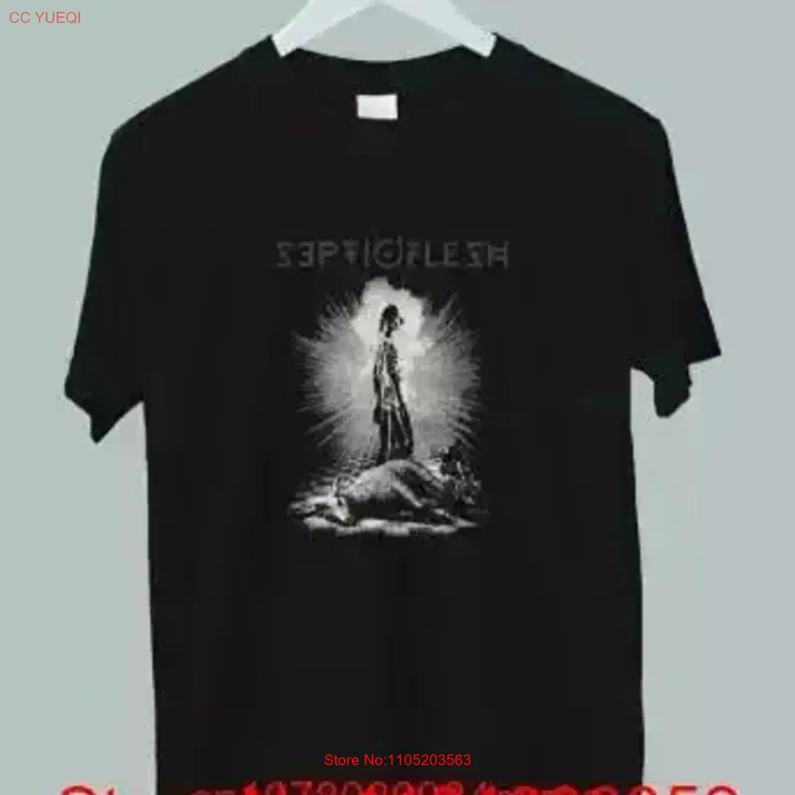 Фото Футболка Septicflesh Greek Death Metal Band Titan Cover S 2XL, винтажный стираный удобный топ для повседневной носки, модная стильная футболка №1