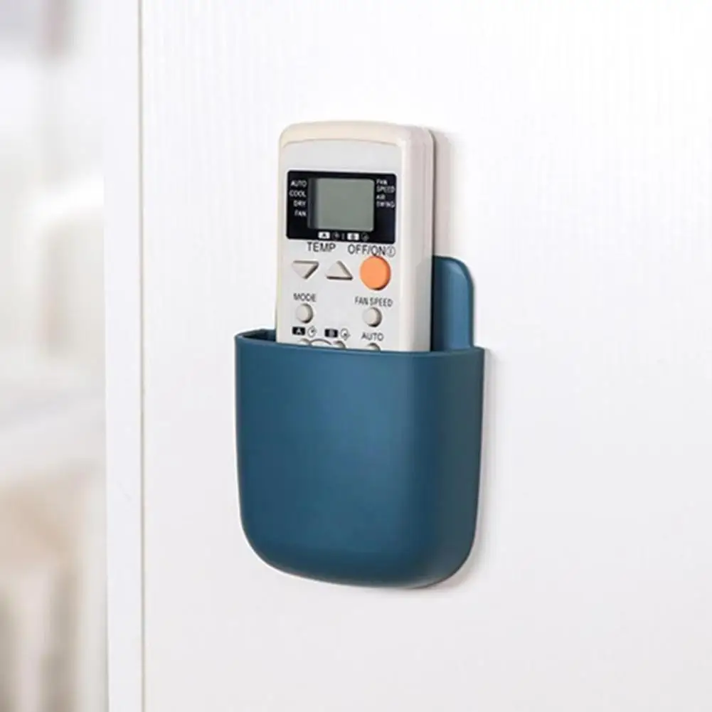 Wall Mounted Organizer Storage Box For Remote Control Air Conditioner Case Self Mobile Phone Plug Holder Stand Rack Home |