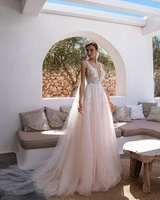 a line v neck hy205 wedding dress for women floor length luxury lace charming elegant princess bridal gowns vestidos de novia