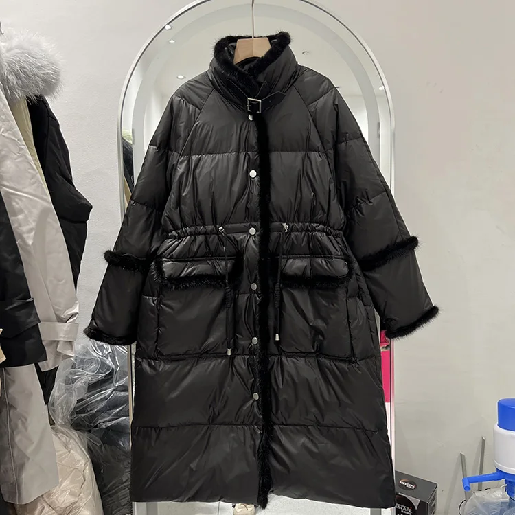 New Women Long Down Jacket Casual Style Autumn Winter Coats And Parkas Female Outwear