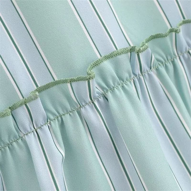 Новинка 2024 женская блузка KEYANKETIAN со шнуровкой и оборками в несколько рядов с