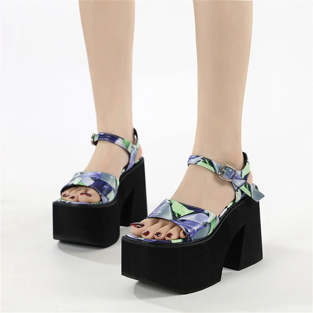 Big Size 43 Brand New Ladies Platform Summer Sandals Fashion Chunky High Heels women's Sandals Party Office Sexy Woman Shoes