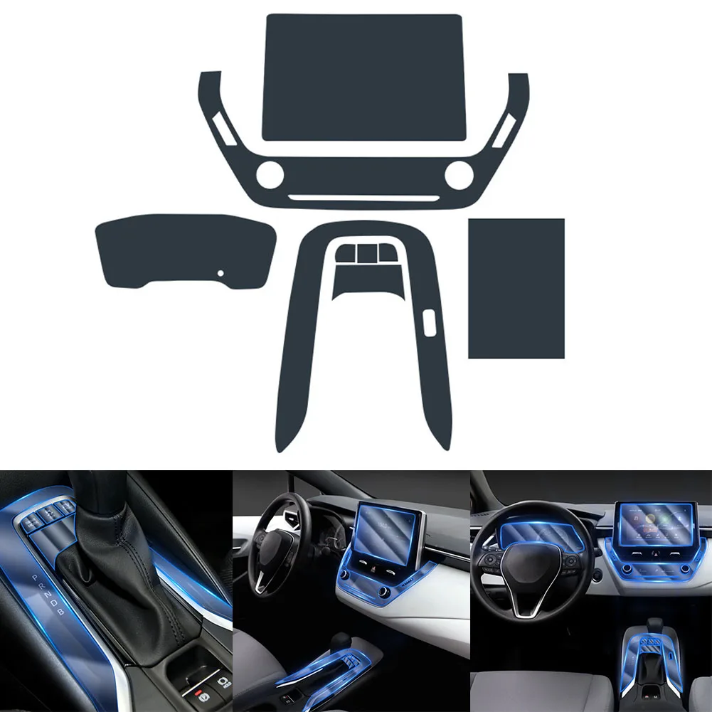 

1 Set Suitable For Toyota Corolla 19-21 Car Interior Center Console Transparent Protective Film TPU Anti-scratch Repair Film