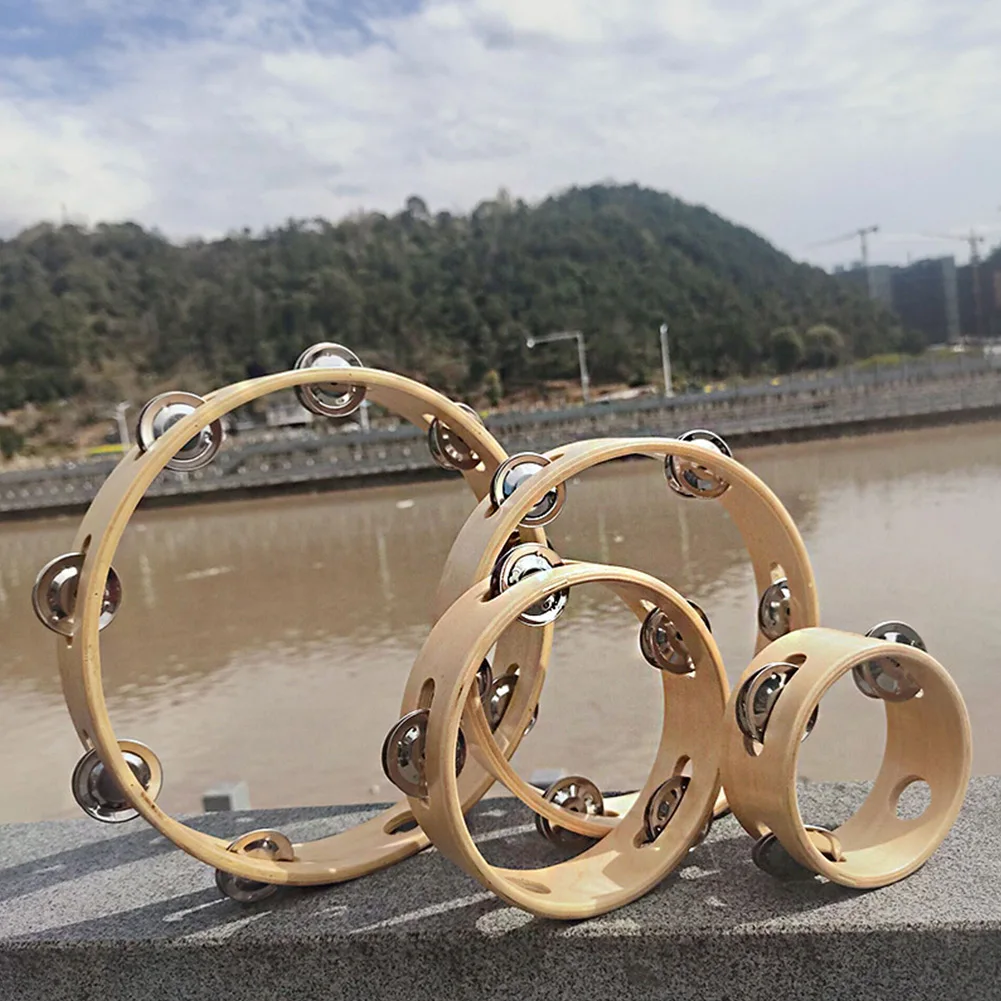 Бубен деревянный бубен 4/6/8/10 дюймов Мелодия Плинг Вечеринка Танцы Концерт