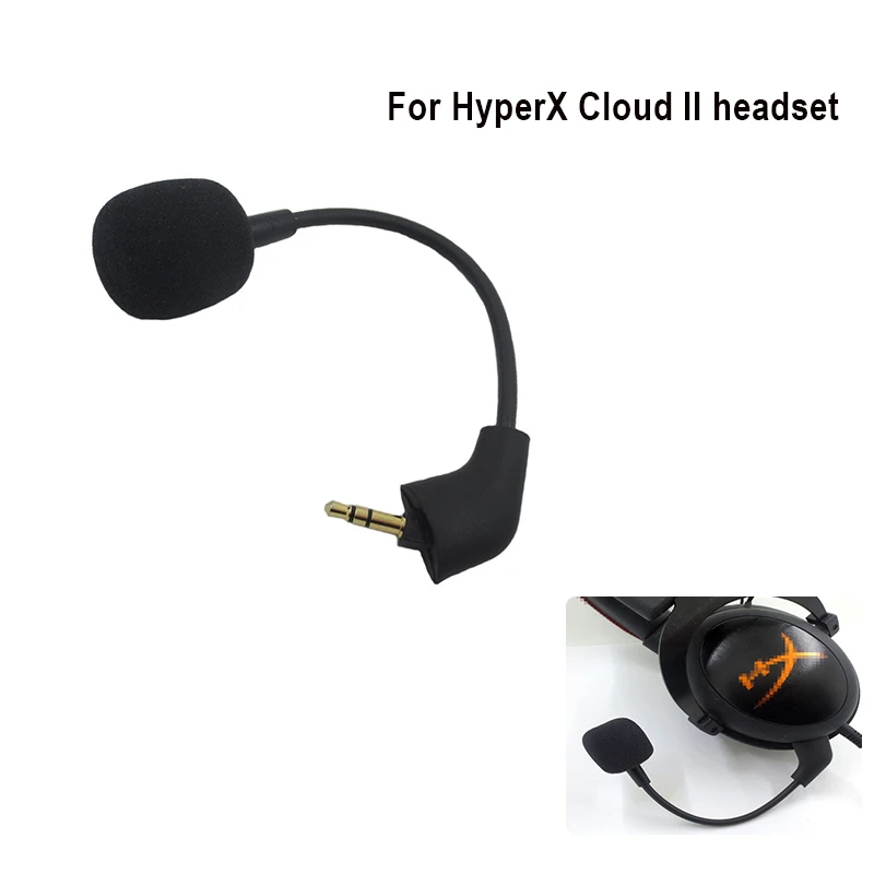 

Сменный игровой микрофон, микрофон 3,5 мм для игровой гарнитуры HyperX Cloud II, игровые наушники, микрофон для HyperX Cloud II