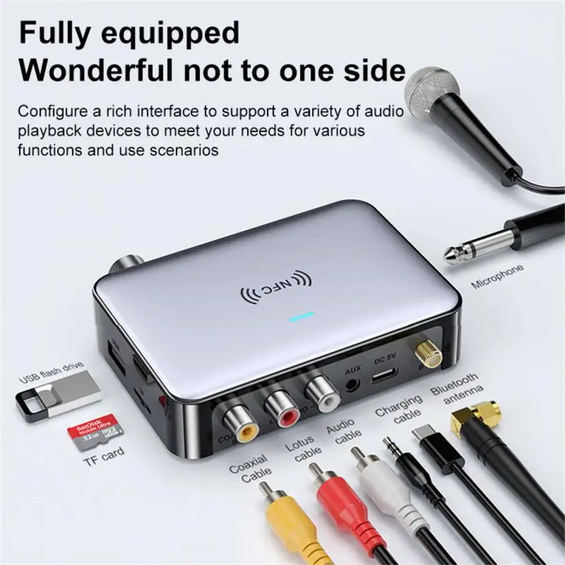 

Handsfree Speaker 5.1 Transmitter 2 In 1 Usb Dongle Mp3 Player Receiver Barrier-free About 30 Meters Wireless Adapter