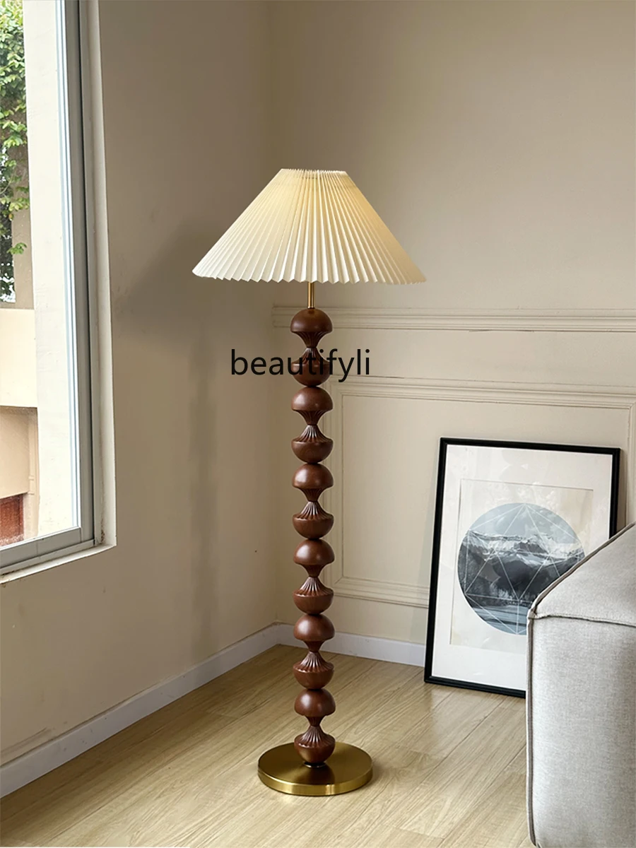 

Floor Lamp Log Creative Pleated Cloth Living Room Decorative Lamp Simple Vertical Bedroom Table Lamp