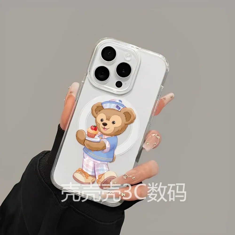Фото ГОРЯЧАЯ НОВИНКА: Магнитный чехол для iPhone 17, 16, 15, 14, 13, 12, 11, 8, 7 Air Plus Pro Max – Мягкий прозрачный чехол из ТПУ с мультяшными персонажами LinaBellS и StellaLouS №4
