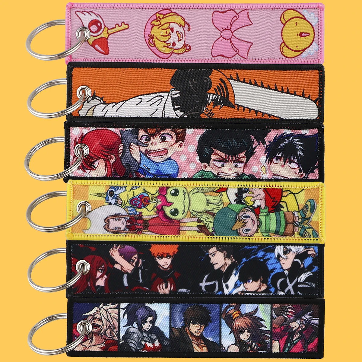 

Anime Chainsaw Man Keychain for Women Gifts Motorcycle Embroidery Key Fob Key Tags Car Key Accessories Backpack Pendant Chain