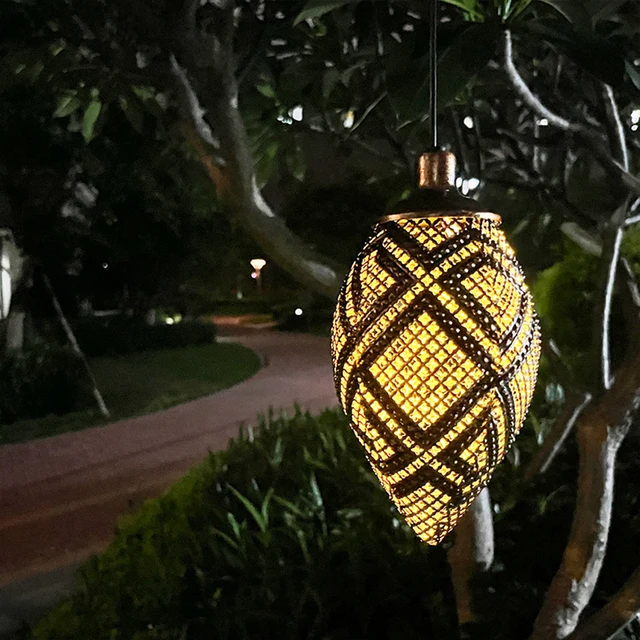 Solar Powered LED Hanging Lantern Solar LED Lamp Waterproof Landscape Lamp for Outdoor Lighting Garden Patio Decoration Sunlight 1