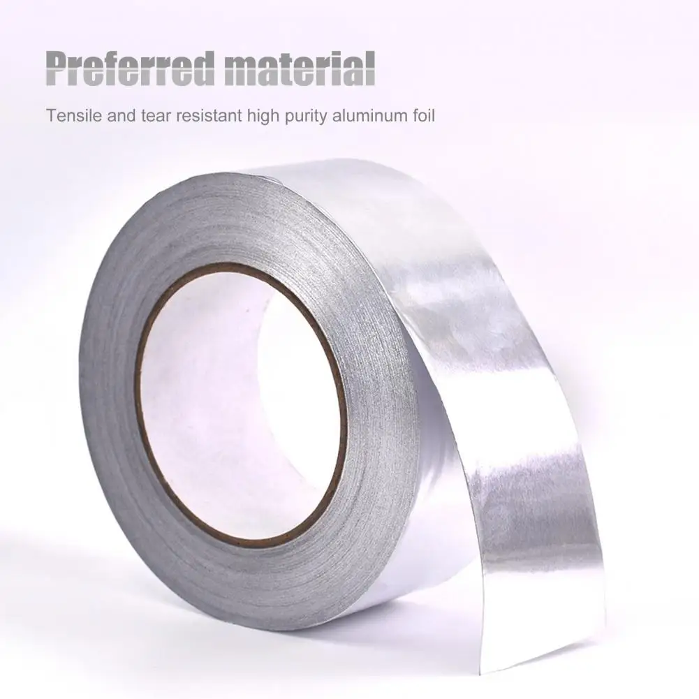 

1 Roll Heat-resistant More Thicken Aluminum Foil Adhesive Tape Practical Waterproof Duct Tape for Home