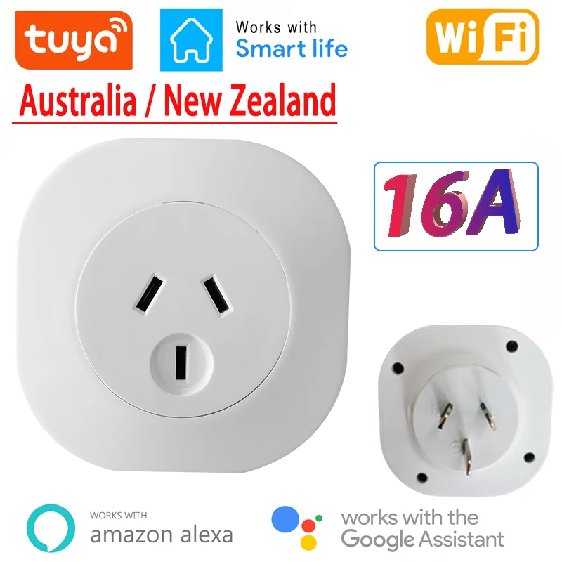 

WiFi Smart Plug 16A Australia New Zealand Plug Power Socket Outlet Tuya APP For Alexa Google Home Voice Control Power Timing