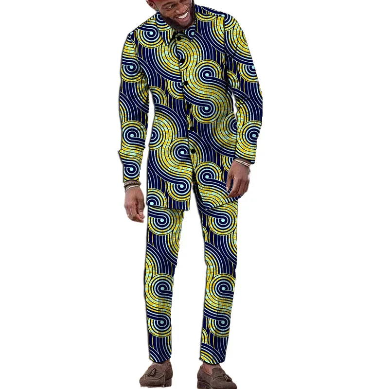 Африканский костюм для выпускного вечера рубашки и брюки индивидуальный пошив