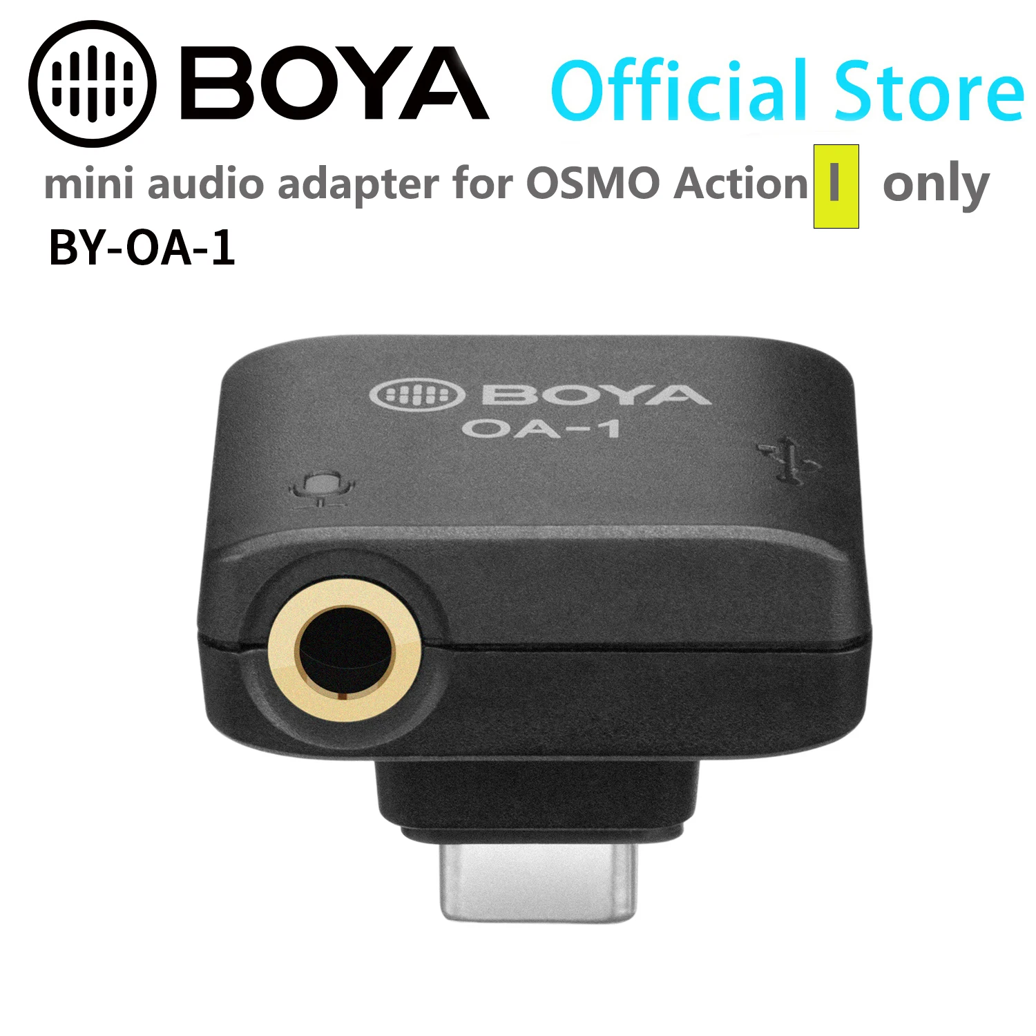 

BOYA OA-1 Mini Microphone Audio Adapter Type-C Port Charging Data Transmission for OSMO™ Action Supports 3.5mm TRS Microphone