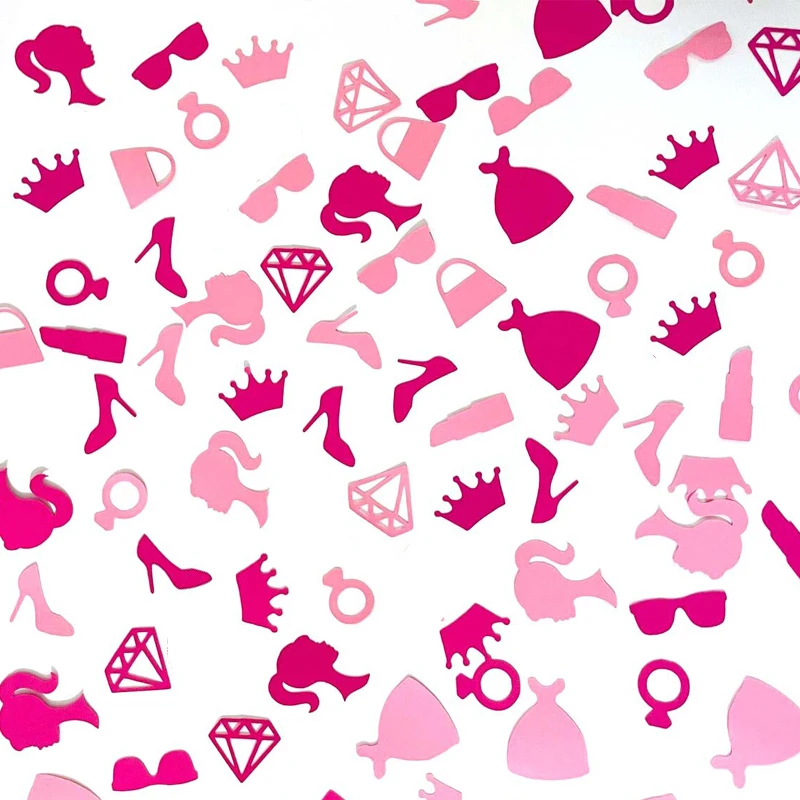 

Розовые конфетти с блестками 100 шт