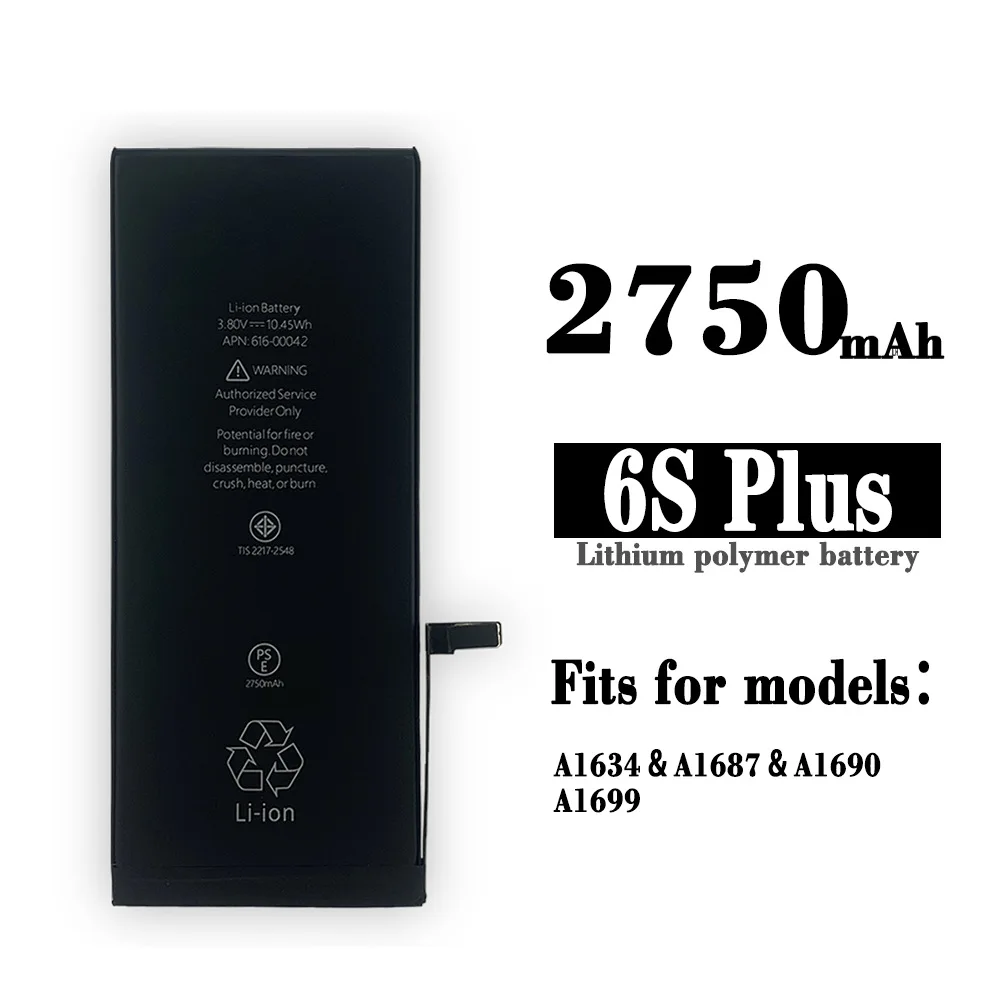 

100% Orginal Replacement Battery For APPLE Iphone6Splus Mobile Phone 6sp Large Capacity 2750mAh High Quality Lithium Battery