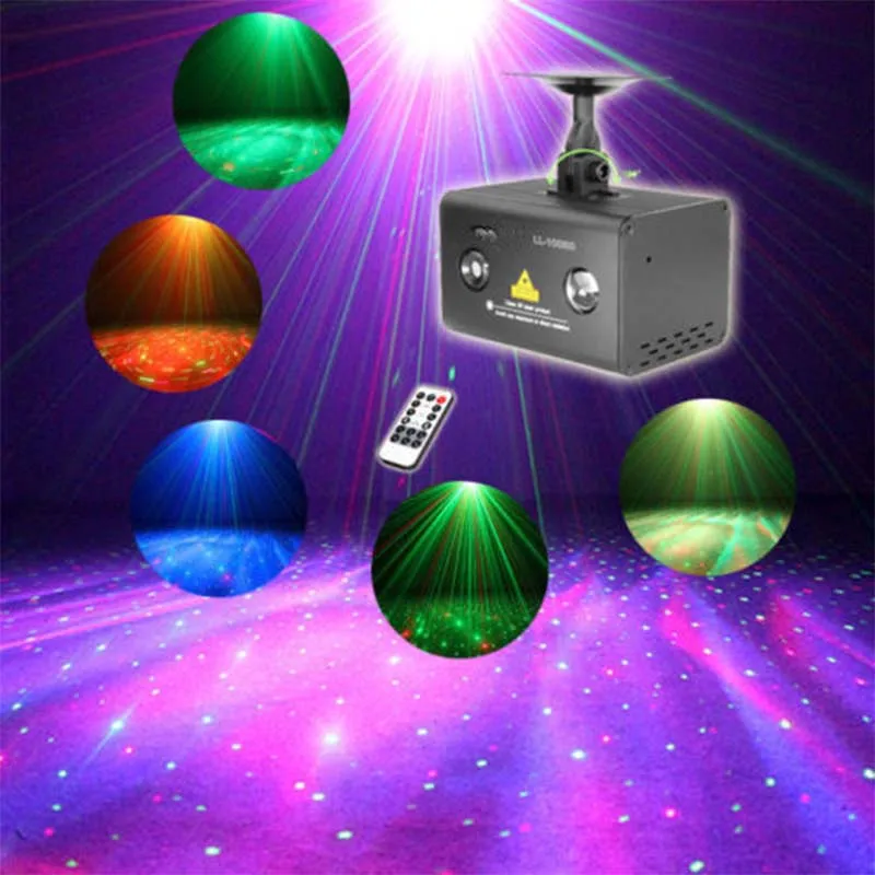 12 In 1 RGB Stage Lighting Star Dots Laser Pattern Projector DJ Disco Effect Party Wedding Holiday Club Bar Scanner Lighting