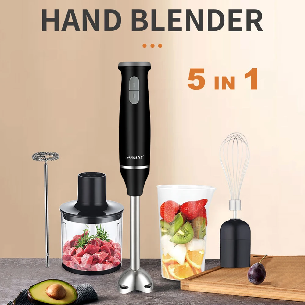 

Multi-functional Blender Home Hand-held Baby Supplementary Food Mixer Electric Stirring Rod Milk Juice Meat Grinder Kitchen Tool